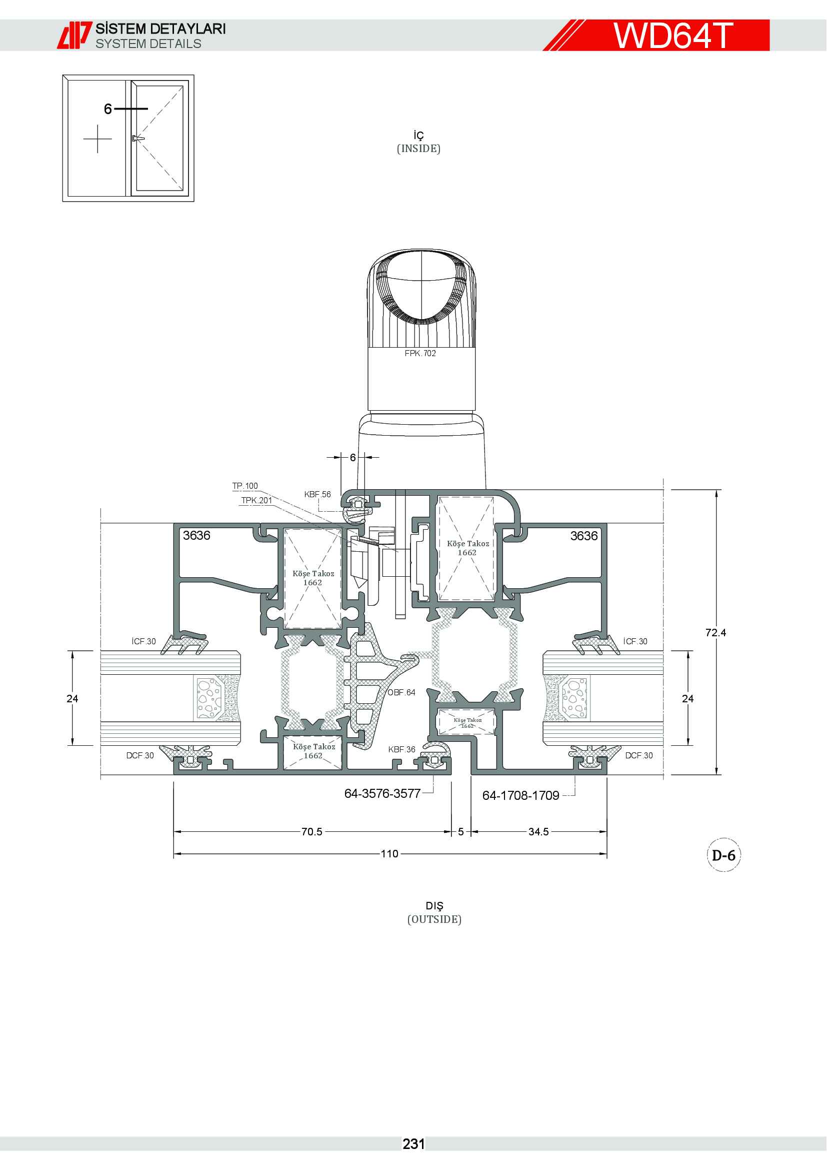 S 64 Yalıtımlı Alüminyum 72